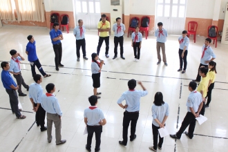 Tập huấn thực hành Trống Đội và múa hát tập thể năm học 2017 – 2018